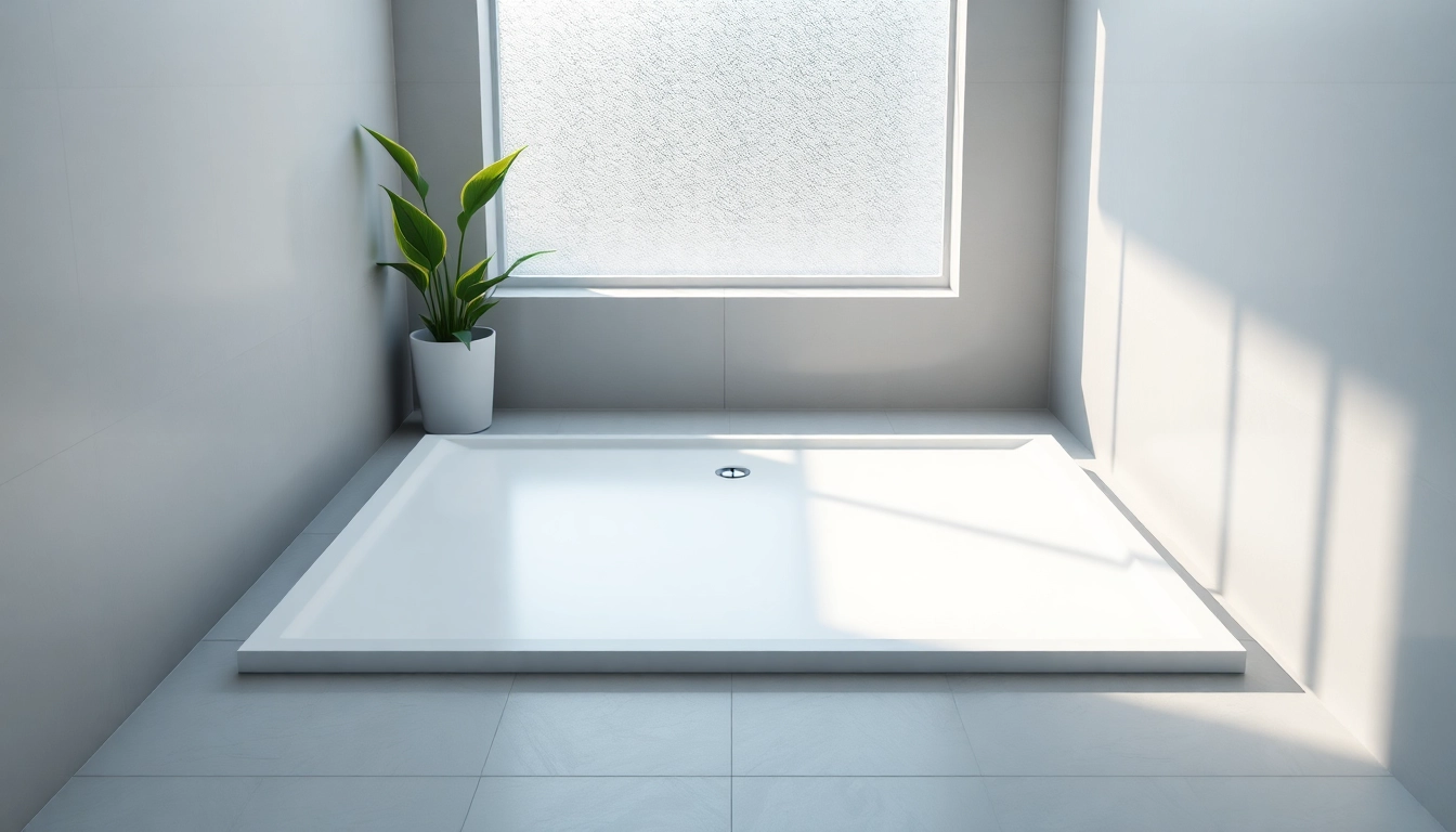 Showcasing a modern 800 x 800 shower base highlighting smooth design and contemporary style.