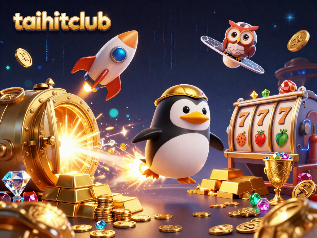 Engage in the taihitclub experience with cinematic 3D art showcasing thrilling slot action and treasures.
