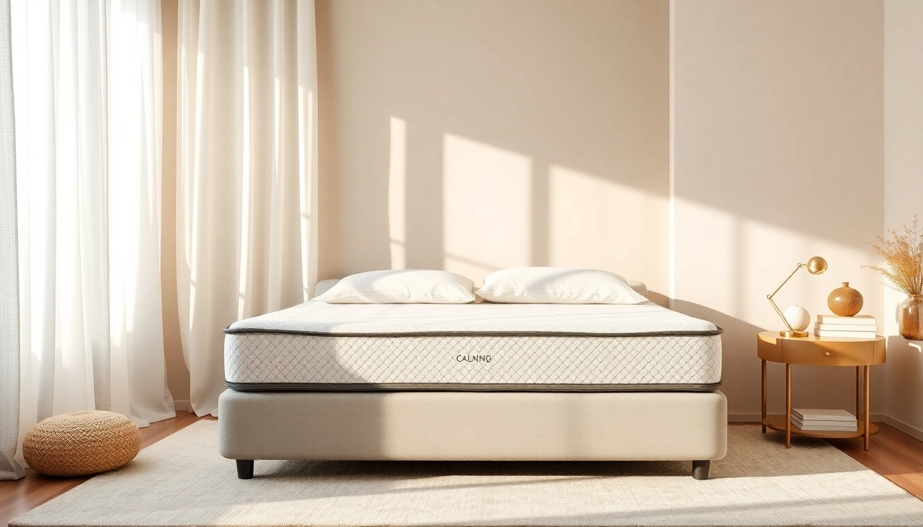 Find a perfect foam mattress near me, showcasing its soft texture in a beautifully styled bedroom setting.