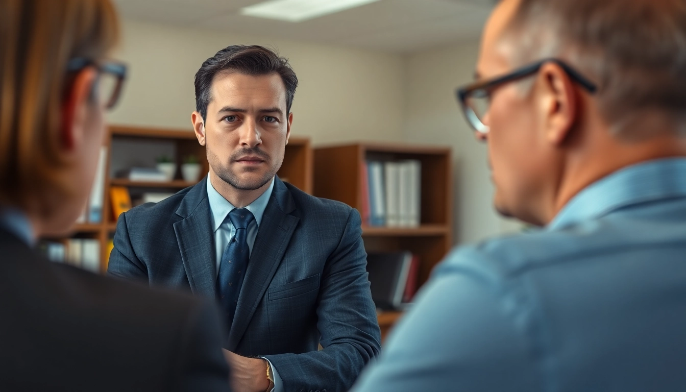 Clearwater truck accident lawyer consulting with a client in a professional office.