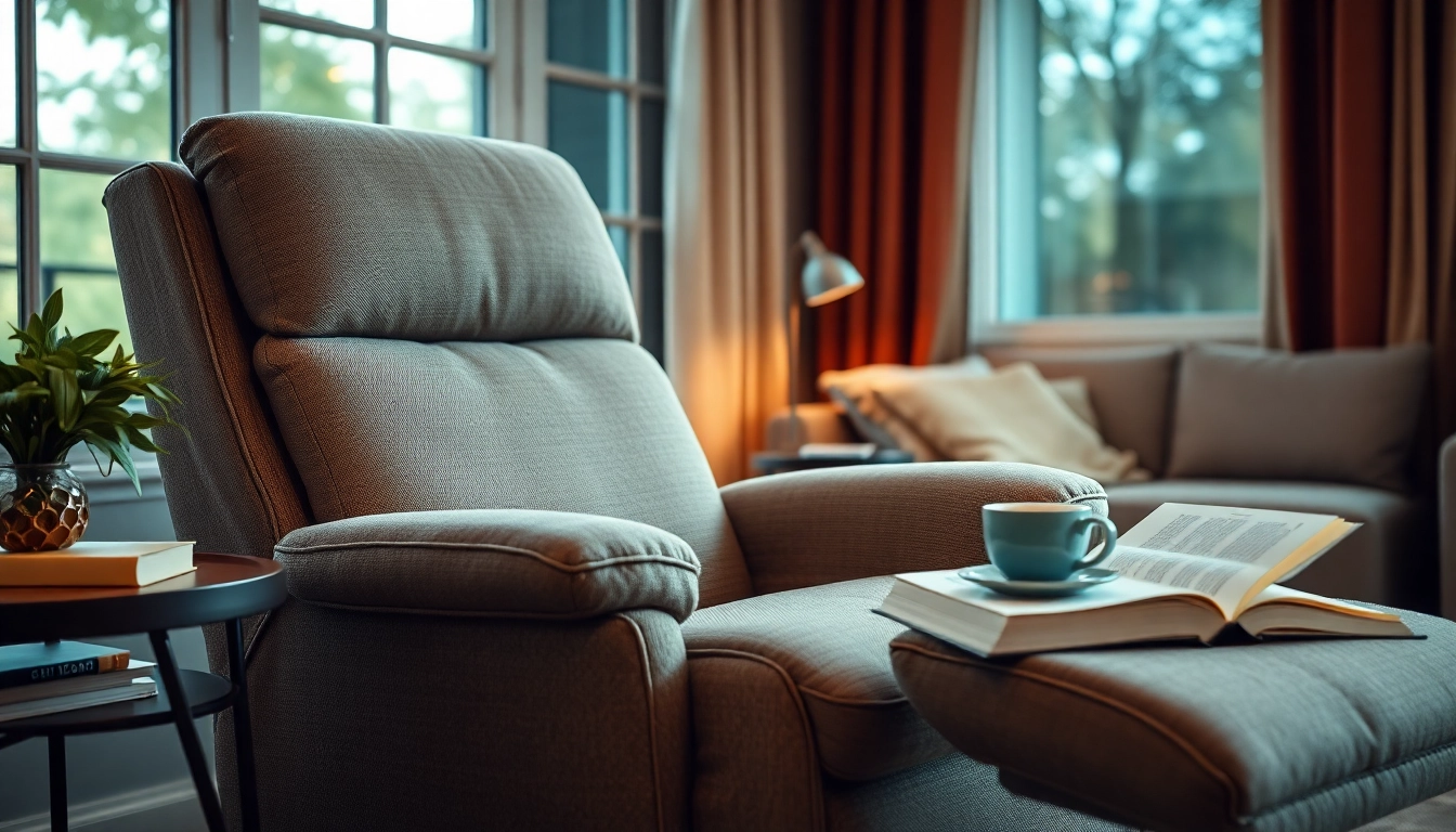 Relax comfortably in a stylish sleep recliner chair with natural light in a cozy setting.