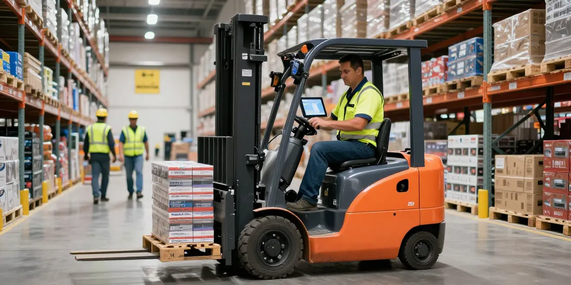 Efficient warehouse operation using the best electric stacker in Dallas to enhance material handling and logistics.