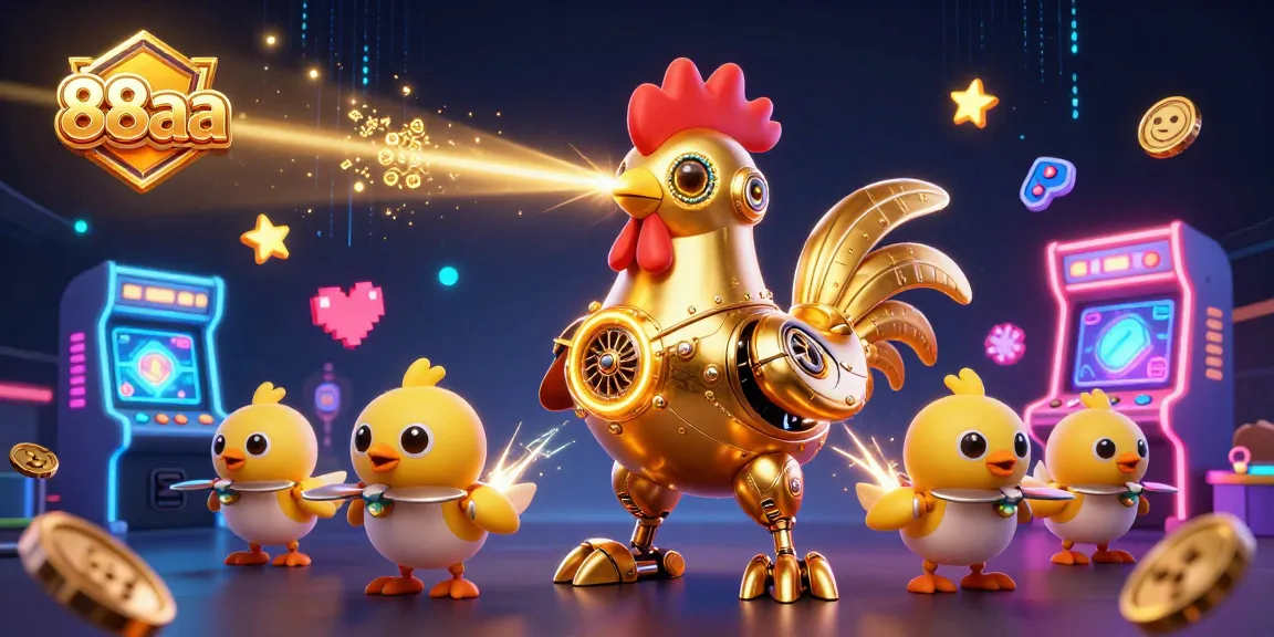 Experience the excitement of 88aa with golden rooster robots and arcade gaming thrills.