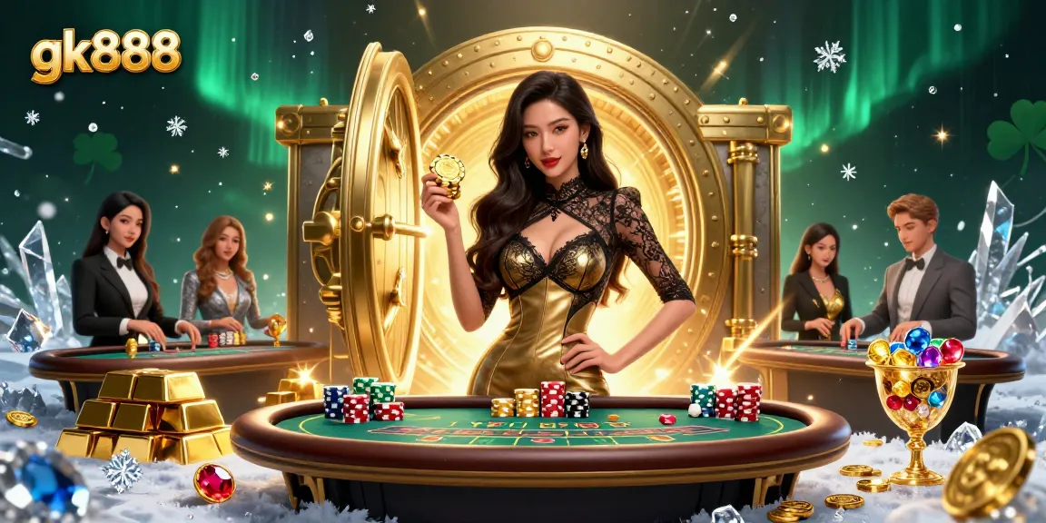 Engage with gk888 and win big at a lavish casino baccarat game surrounded by luxury.