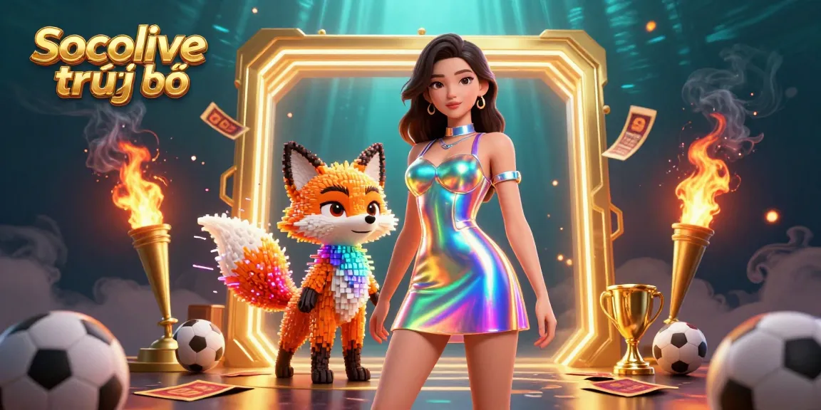 Experience Socolive trực tiếp with vibrant sports elements and dynamic visuals in an engaging scene.