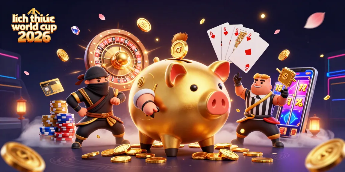 Explore the exciting world of betting with lịch thi đấu world cup 2026 as golden coins cascade in a vibrant casino illustration.