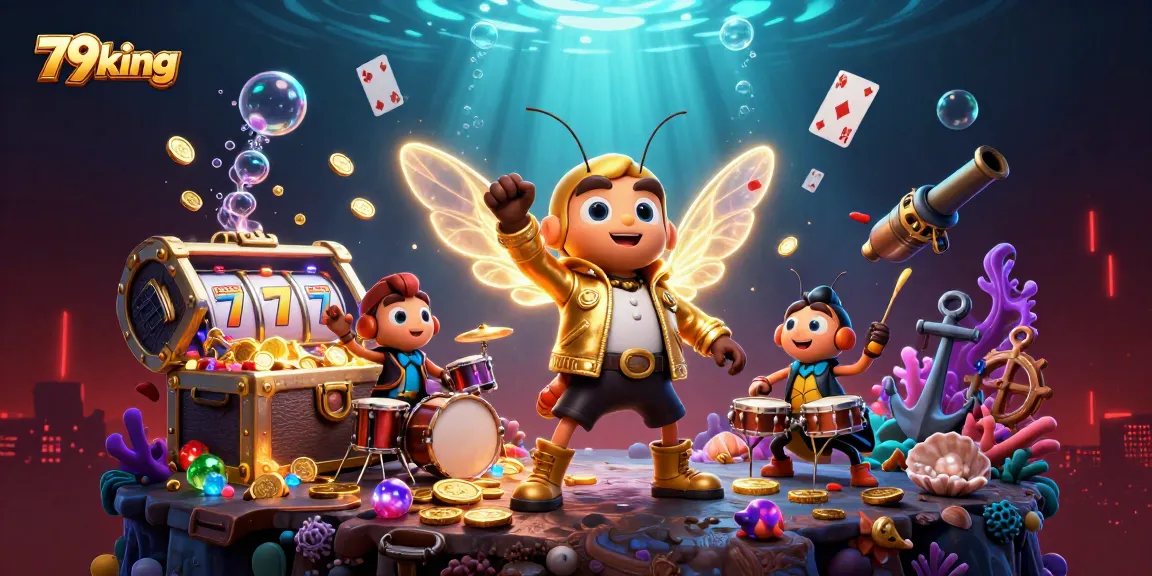Experience excitement at 79king with an engaging scene showcasing casino elements and vibrant characters.